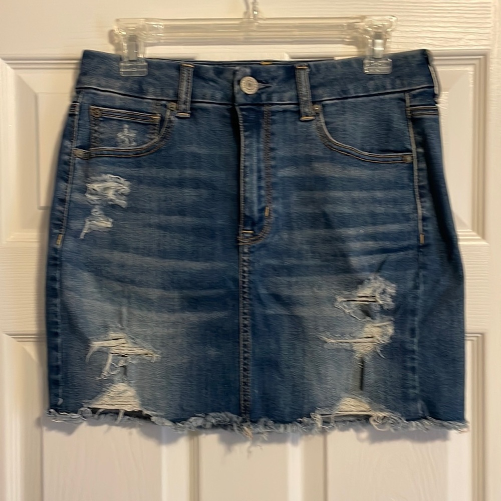 American Eagle Super Stretch Jean Mini Skirt